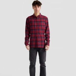 National Standards flannel cotton plaid shirt XL